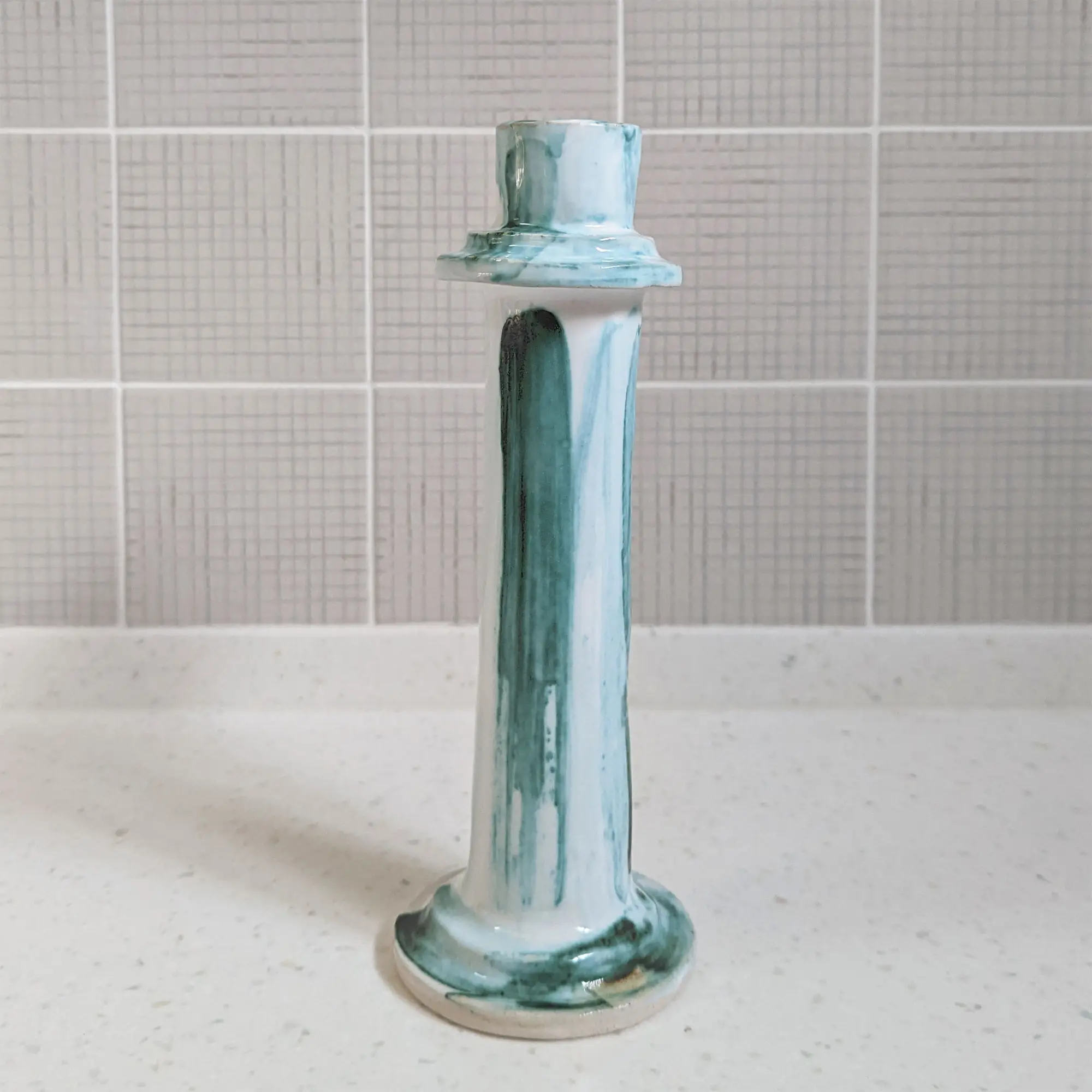 Streaky Green Candlestick by Kelly Jessiman - Image 4