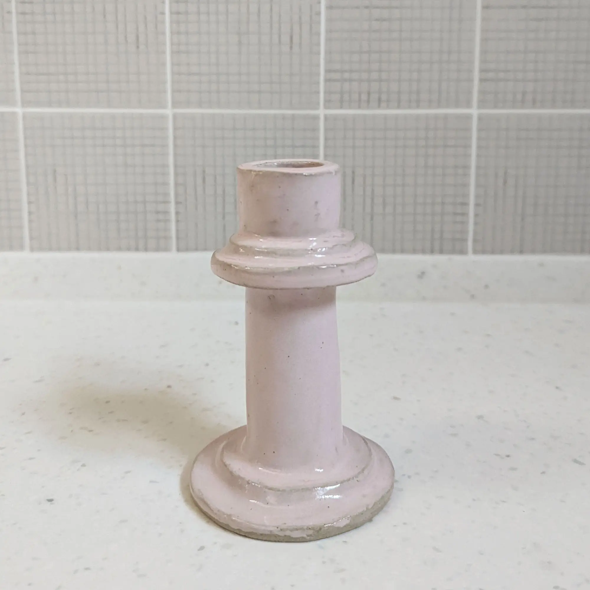 Soft Pink Candlestick by Kelly Jessiman - Image 4