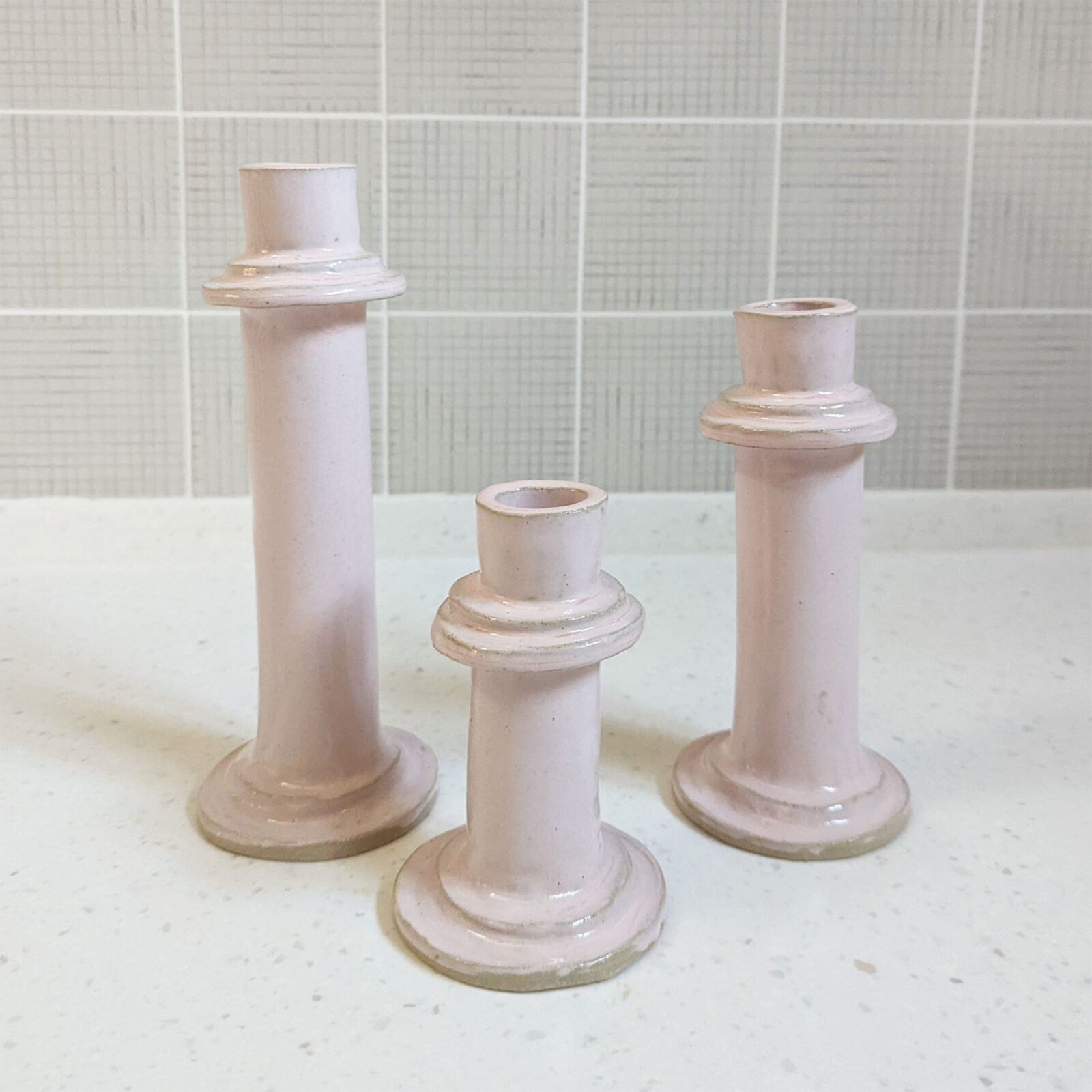 Soft Pink Candlestick by Kelly Jessiman - Image 5