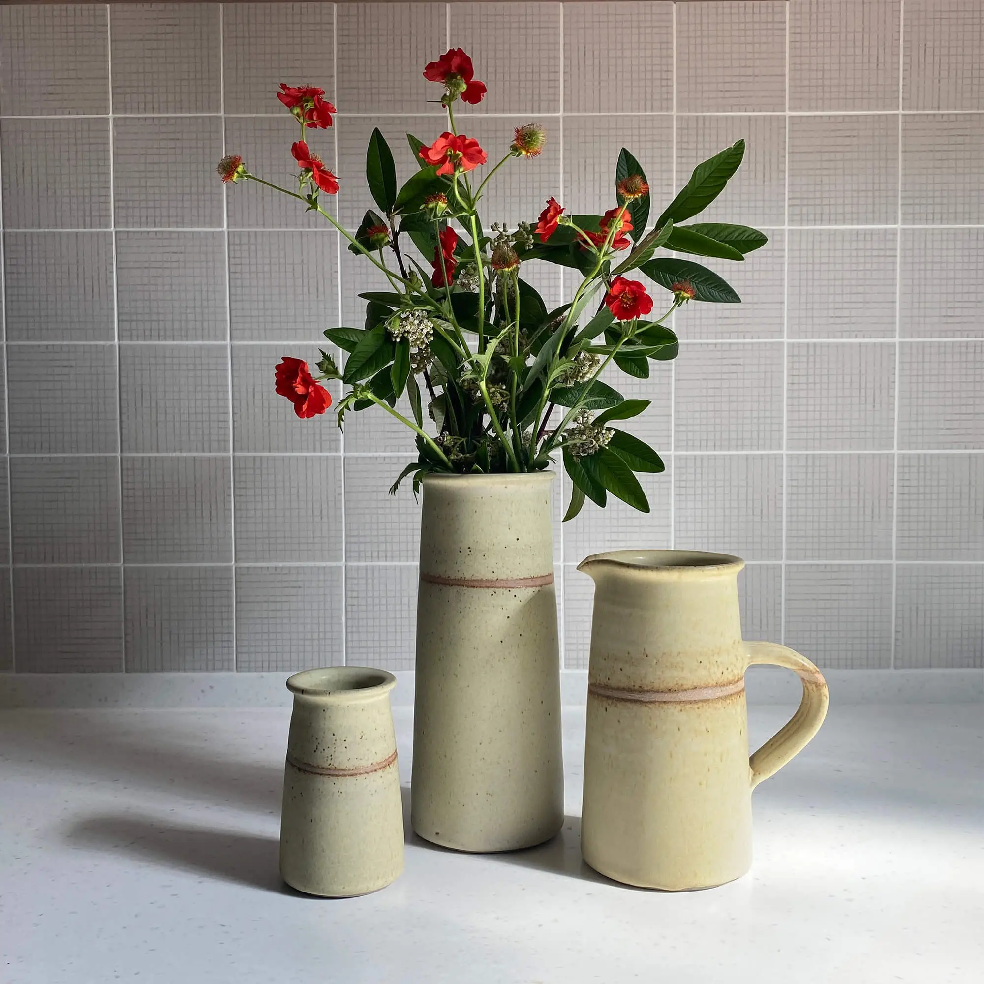 Large Straw Vase by Tony Gant