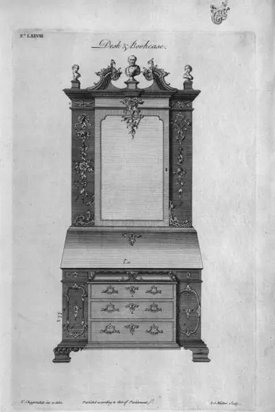 Pluck-Kitchen-History-21jpg Desk and Bookcase by Thomas Chippendale